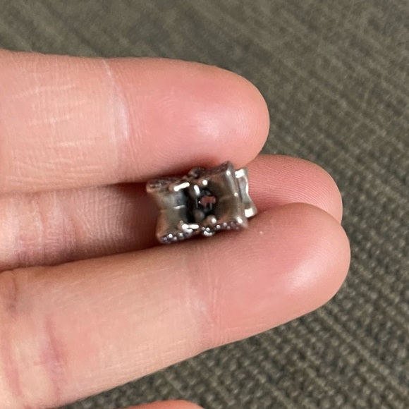 Retired Pandora Dazzling Purple Butterfly Charm Purple & Clear CZ - Picture 8 of 9